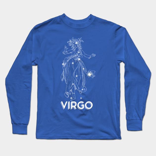 Virgo constellation Long Sleeve T-Shirt by Javisolarte